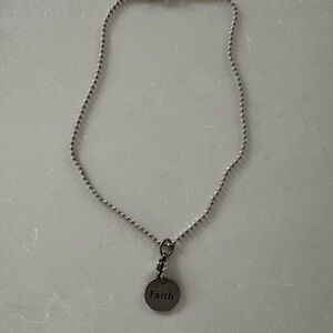 Silver Faith Pendant Necklace